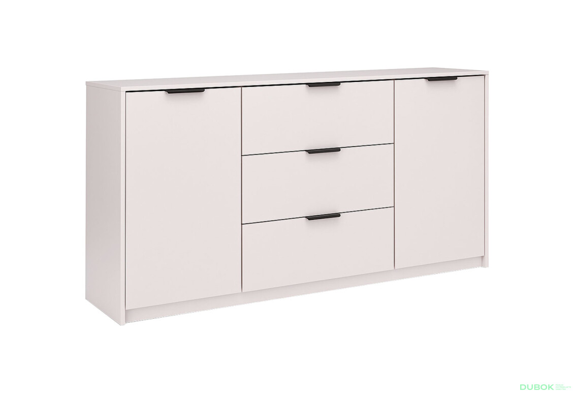 Fotografie 3 - Komoda Roma Color 2 dveře 3 šířky 1,6 m kašmírový lesk