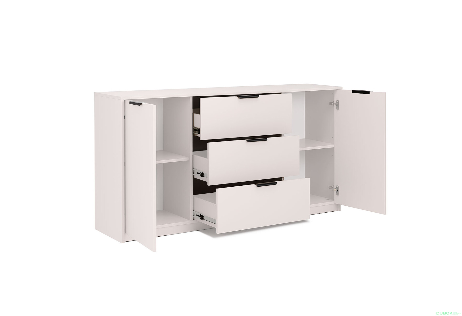 Fotografie 4 - Komoda Roma Color 2 dveře 3 šířky 1,6 m kašmírový lesk