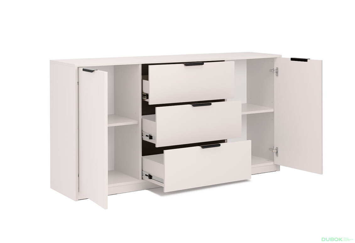 Fotografie 4 - Komoda Roma Color 2 dveře 3 šířky 1,6 m kašmírový lesk