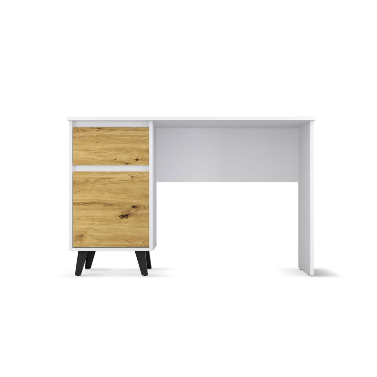 Psací stůl BORG 1d1s/120 bílý / dub artisan (obrázek 2)