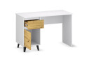 Fotografie 5 - Psací stůl BORG 1d1s/120 bílý / dub artisan