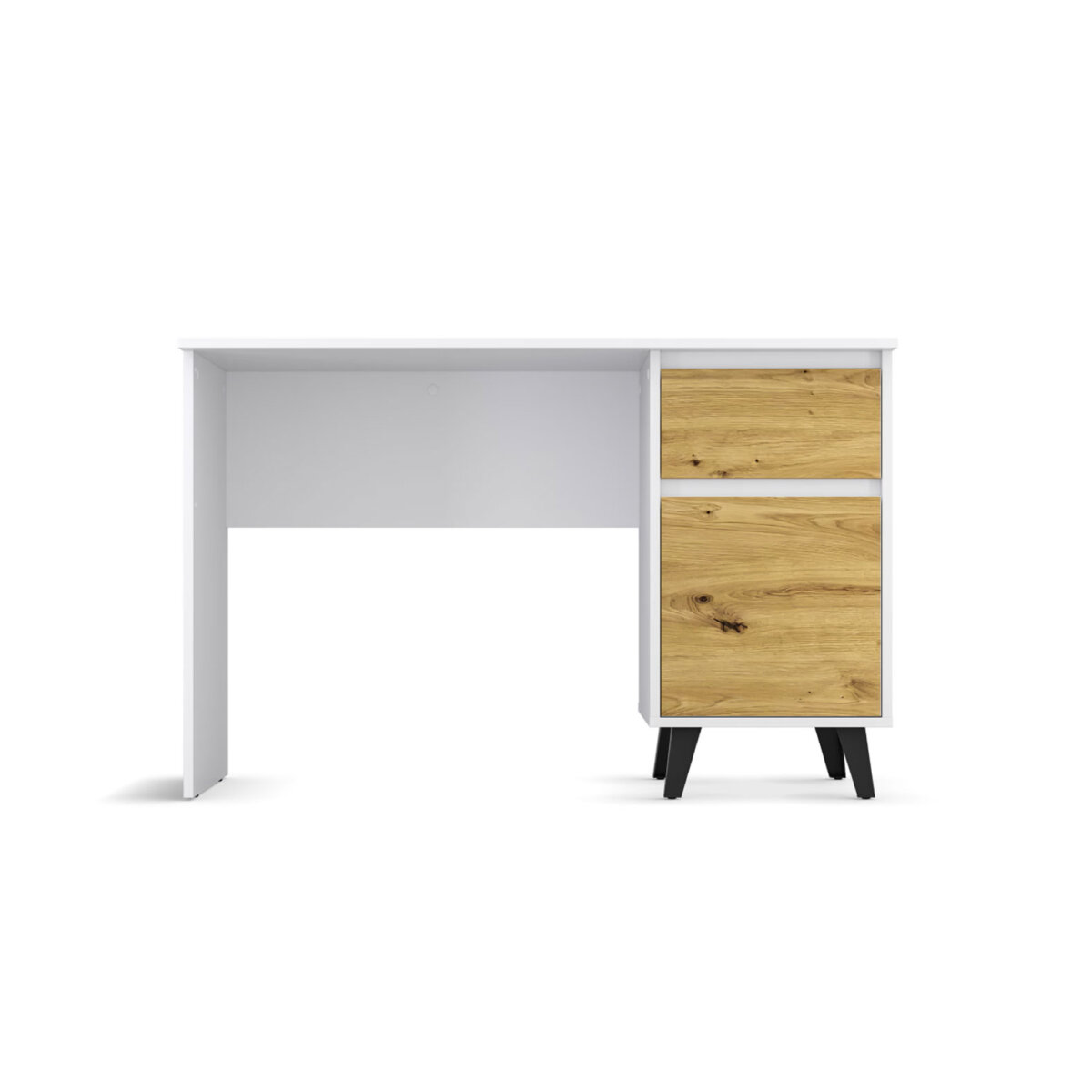 Psací stůl BORG 1d1s/120 bílý / dub artisan (obrázek 3)