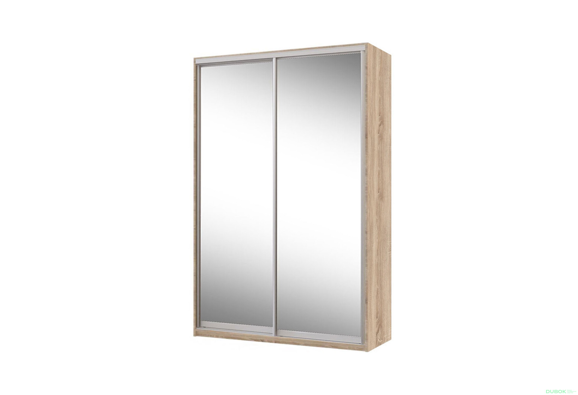 Skříň 2D 1500x600x2400, 2 zrcadla, Světlý dub sonoma - Fotografie 1 Fotografie 1 - Skříň 2D 1500x600x2400, 2 zrcadla, Světlý dub sonoma