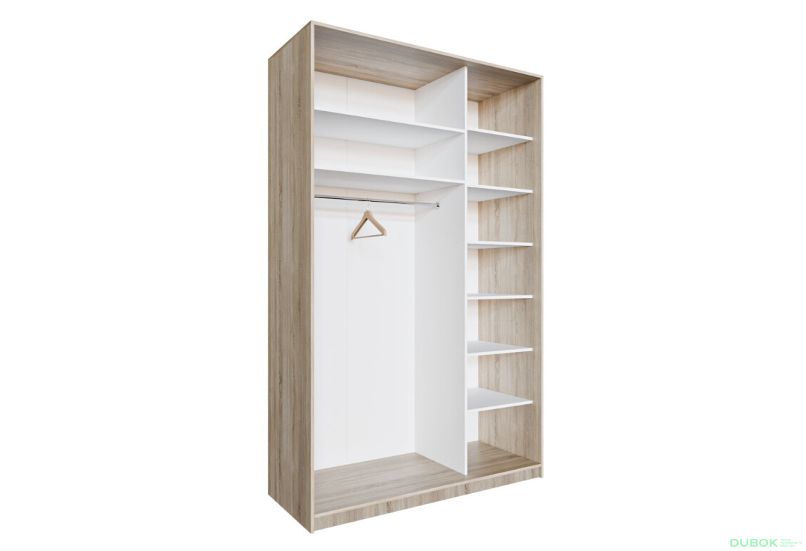 Skříň 2D 1500x600x2400, 2 zrcadla, Světlý dub sonoma - Fotografie 3 Fotografie 3 - Skříň 2D 1500x600x2400, 2 zrcadla, Světlý dub sonoma