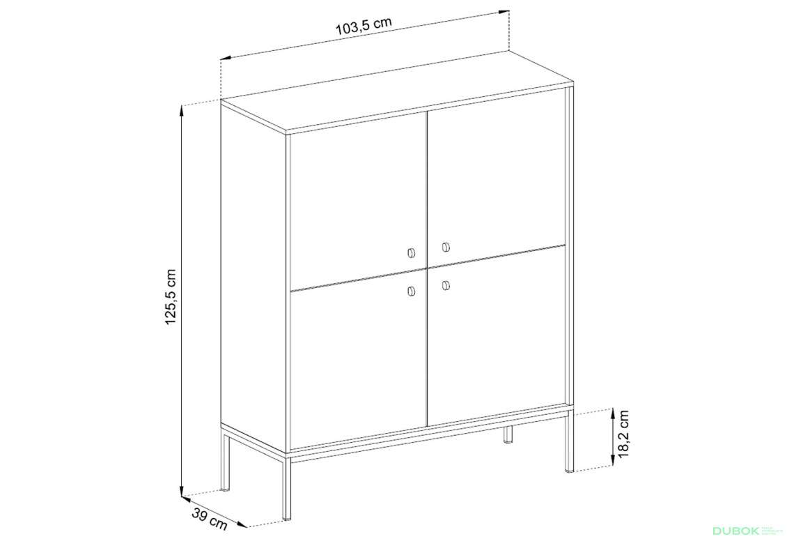 Komoda MK104 Mono pískově béž - Fotografie 8 Fotografie 8 - Komoda MK104 Mono pískově béž