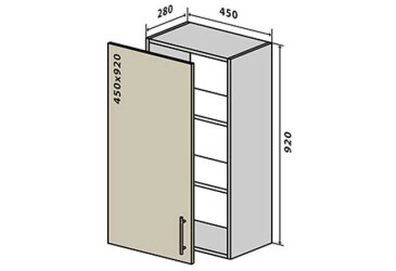 V44 Skříňka 1D 45 MoDa