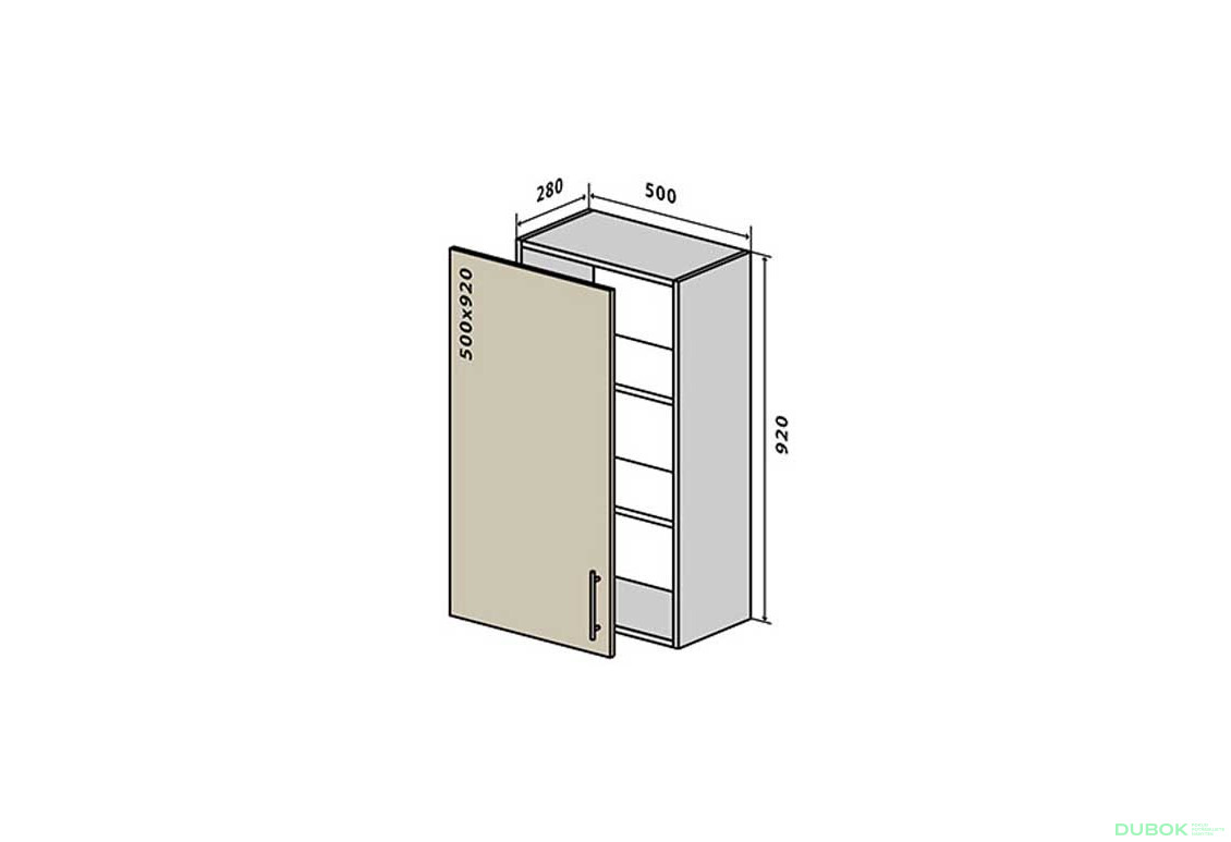 V45 Skříňka 1D 50 MoDa