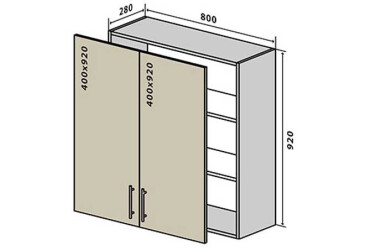 V48 Skříňka 2D 80 MoDa