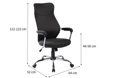 Otočné křeslo Q-319 černé