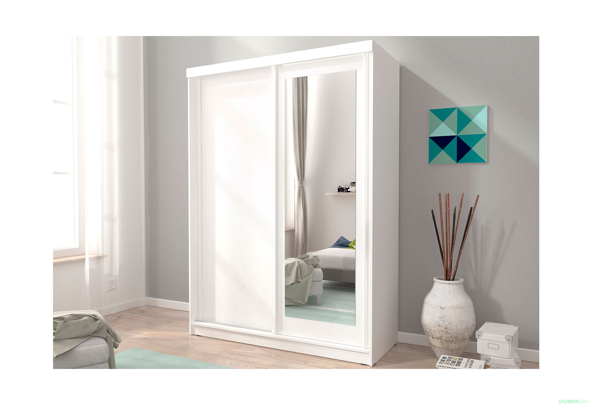 Skříň Alaska 150 bílý - Fotografie 3 Fotografie 3 - Skříň Alaska 150 bílý