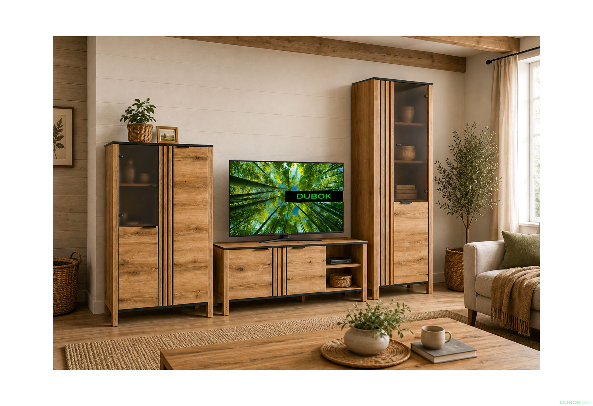 Obrázek 1 - Obývací sestava 3.0 m dub evok Helix