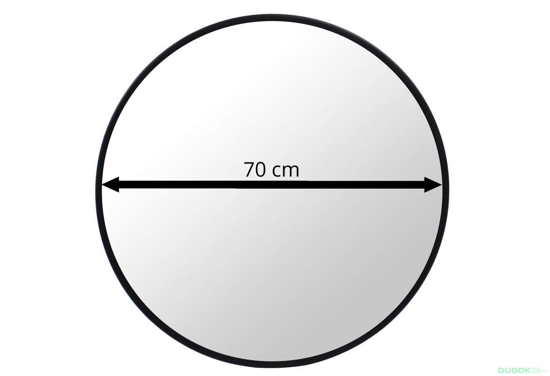 Fotografie 2 - Zrcadlo 70cm černý rám