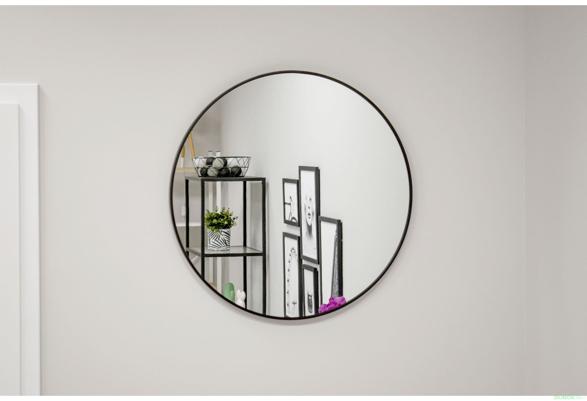 Fotografie 5 - Zrcadlo 70cm černý rám