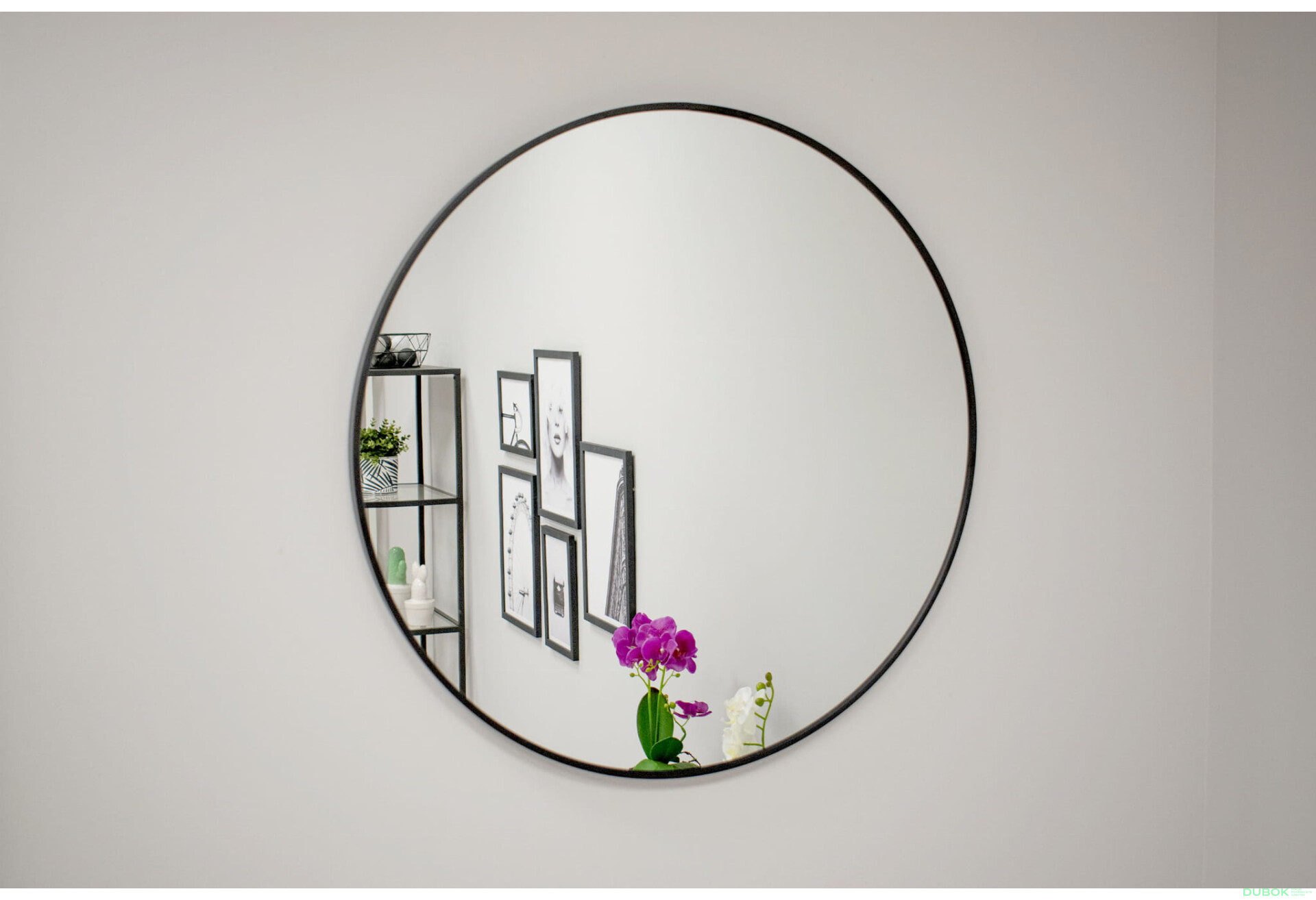 Fotografie 7 - Zrcadlo 70cm černý rám
