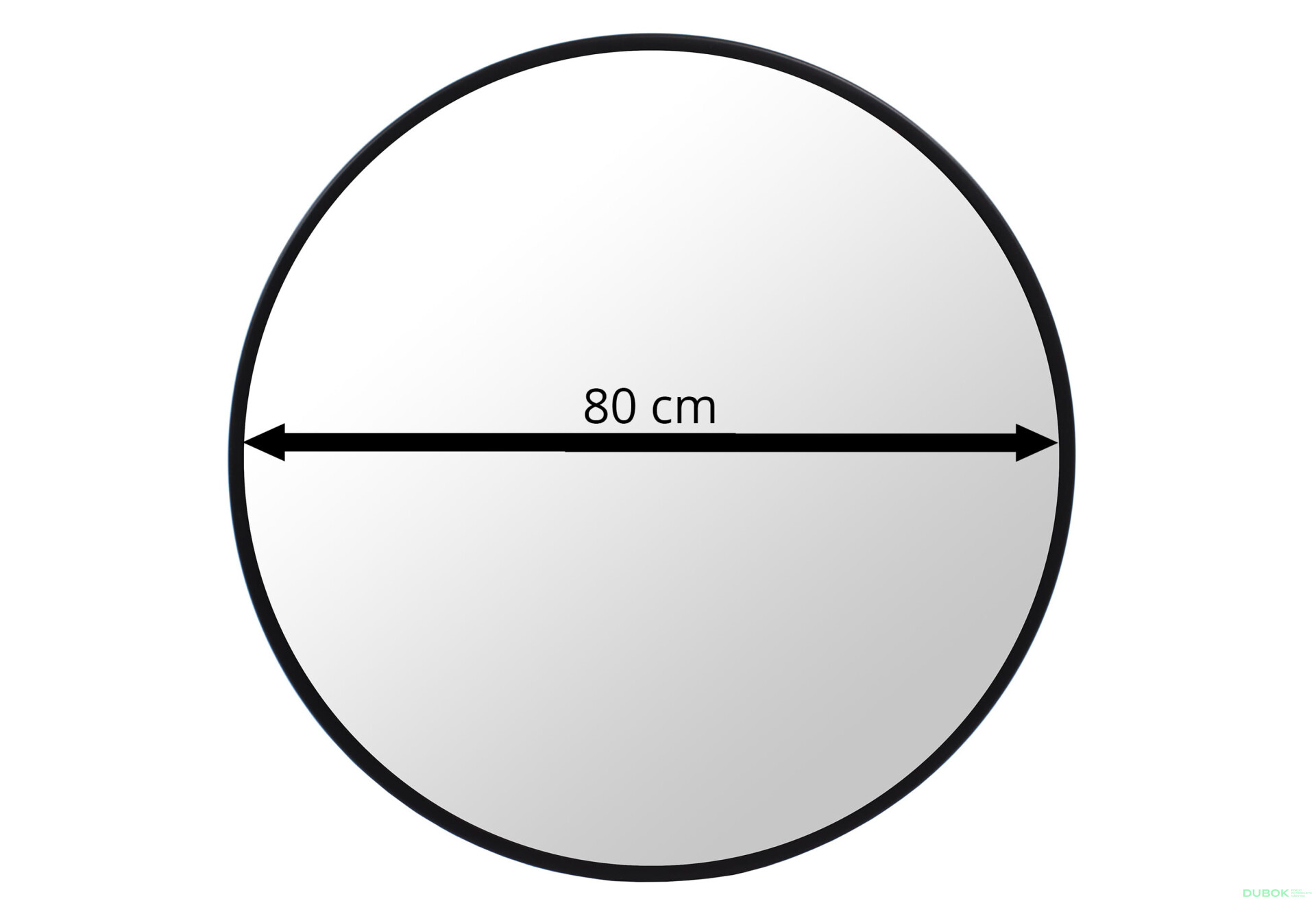 Fotografie 2 - Zrcadlo 80cm černý rám