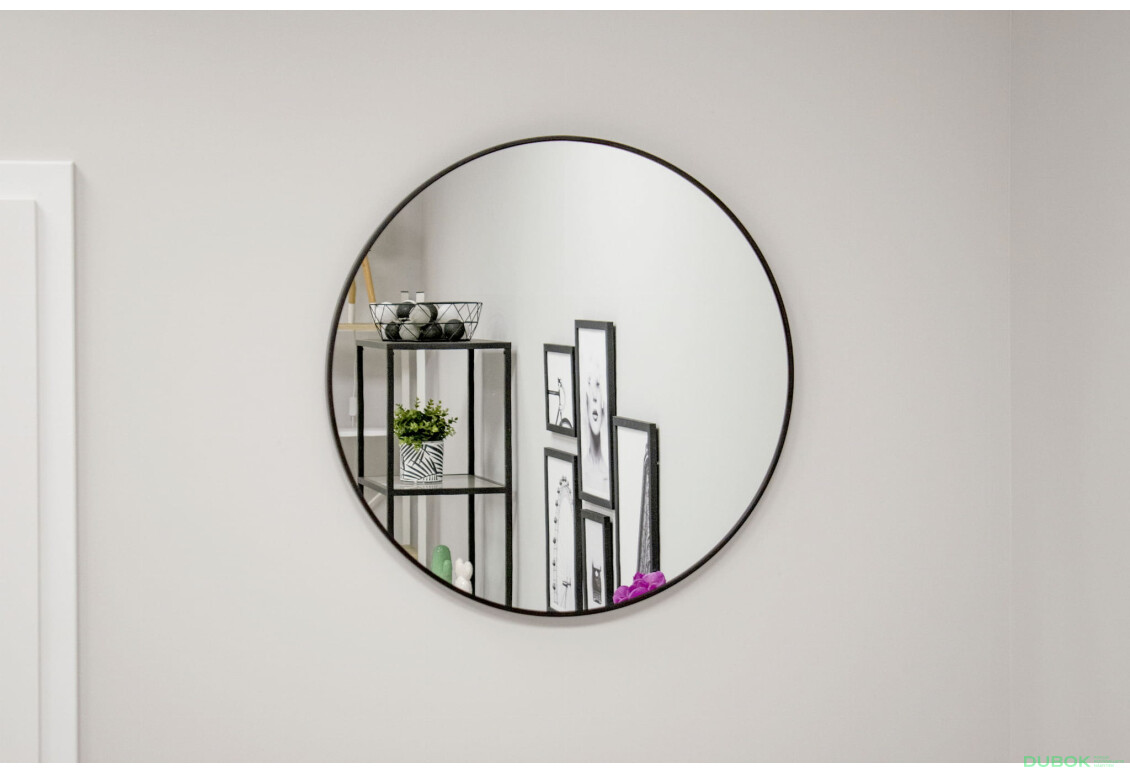 Fotografie 3 - Zrcadlo 80cm černý rám