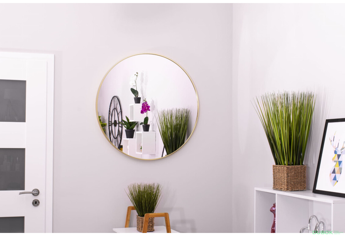 Fotografie 7 - Zrcadlo 60 cm zlatý rám