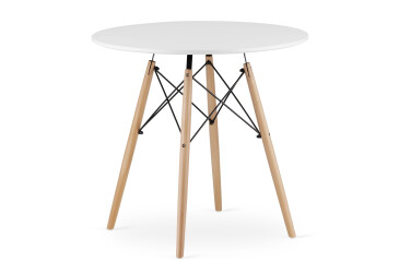 Stůl TODI Kulatý 80cm - bílý