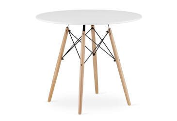 Stůl TODI Kulatý 90cm - bílý