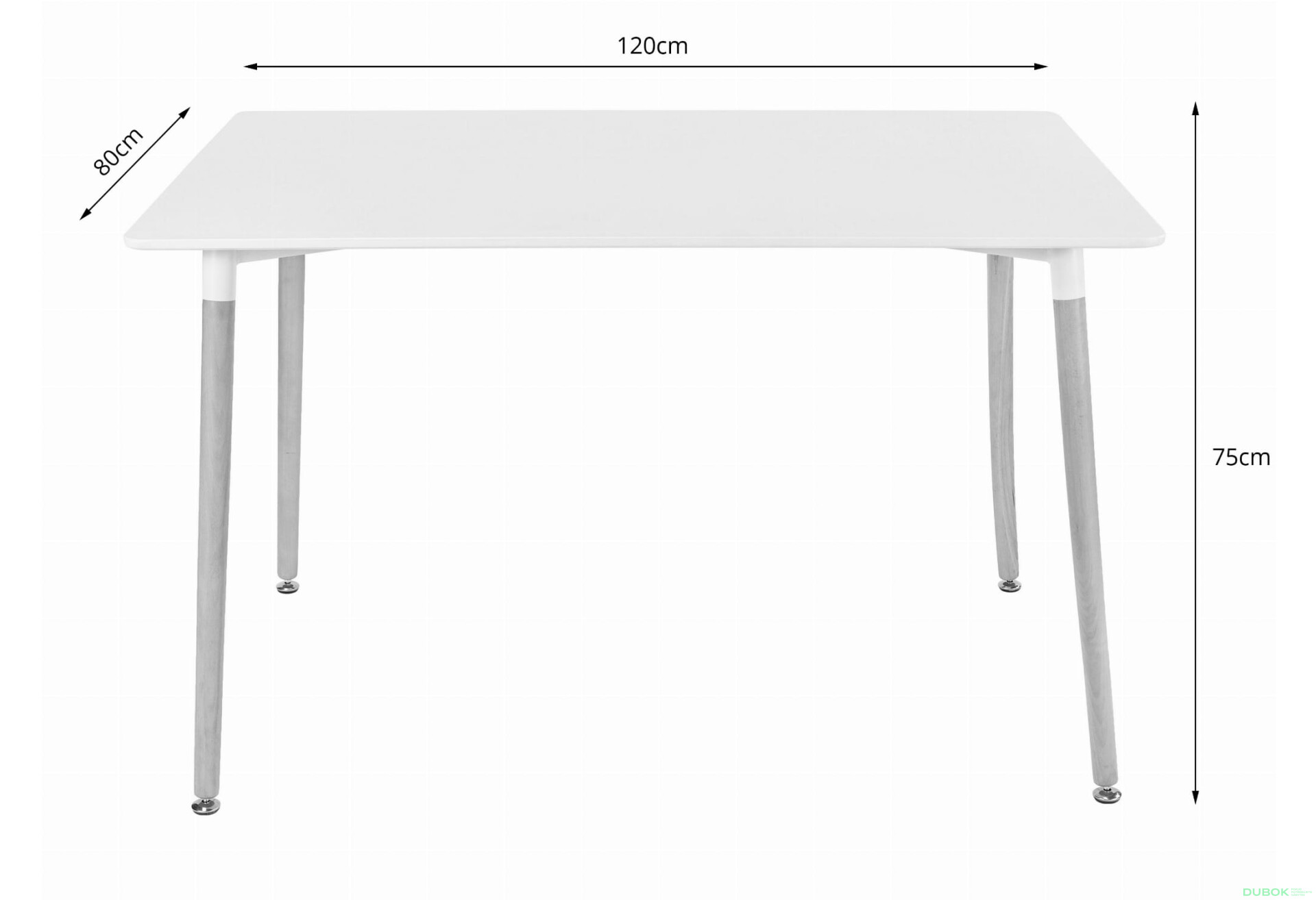 Fotografie 2 - Stůl ADRIA 120cm x 80cm - černý