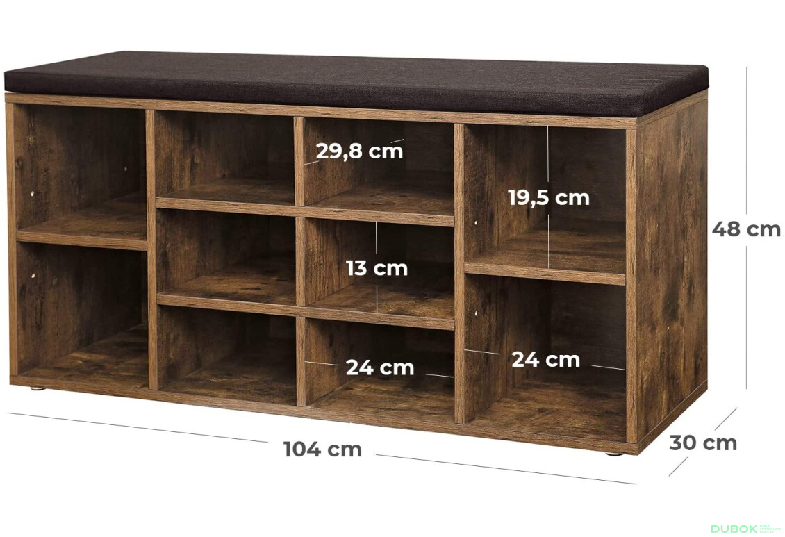 Fotografie 8 - Skříňka na boty se sedákem - LHS10BX