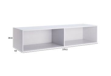 Fotografie Korpus Nástavec na skříň 4dv Bílý lesk