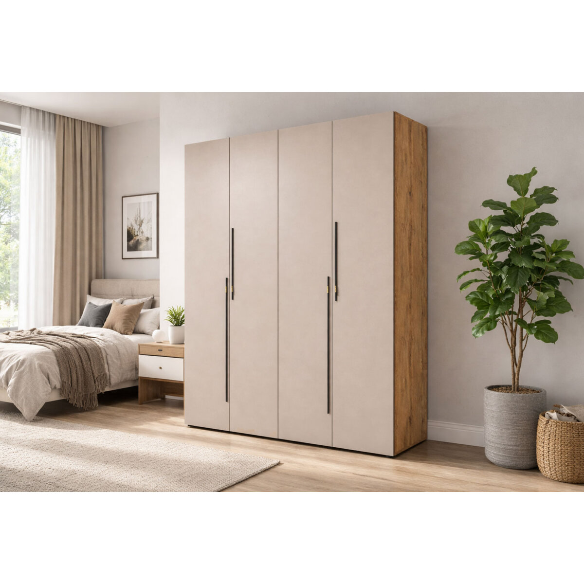 Skříň 4D 160 cm dub appalačský / kašmír Space (obrázek 2)