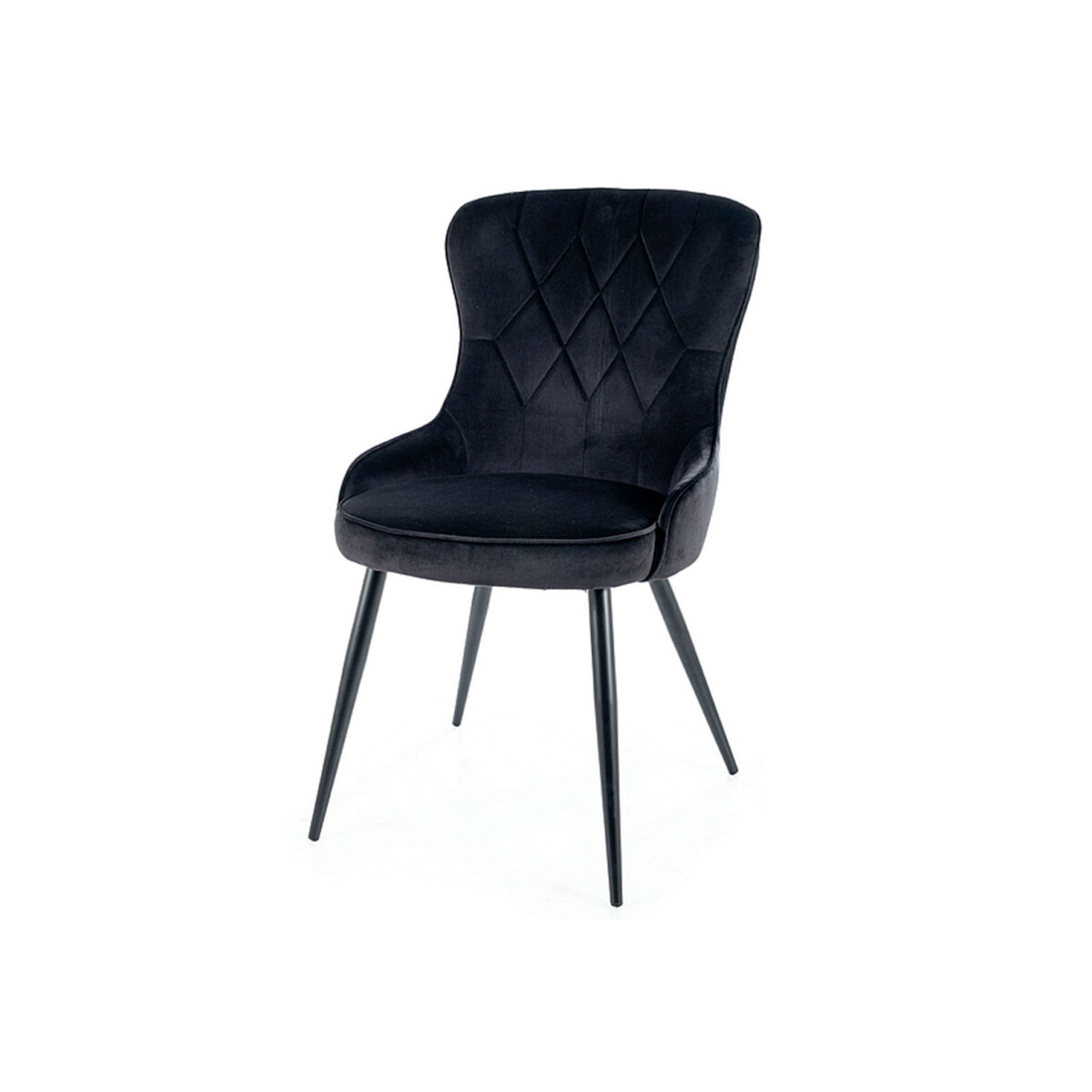 

Židle Lotus Velvet černý Bluvel 19, kov černá matná