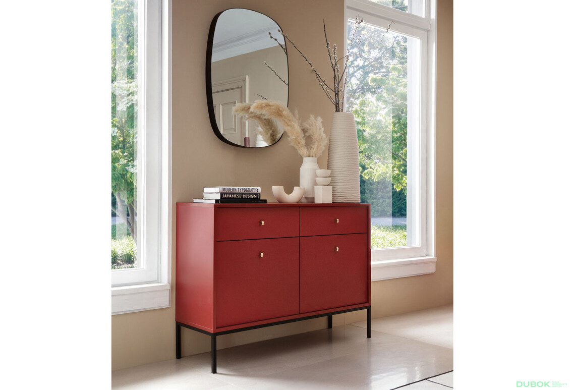 Fotografie 8 - Komoda MKSZ104 Mono bordo