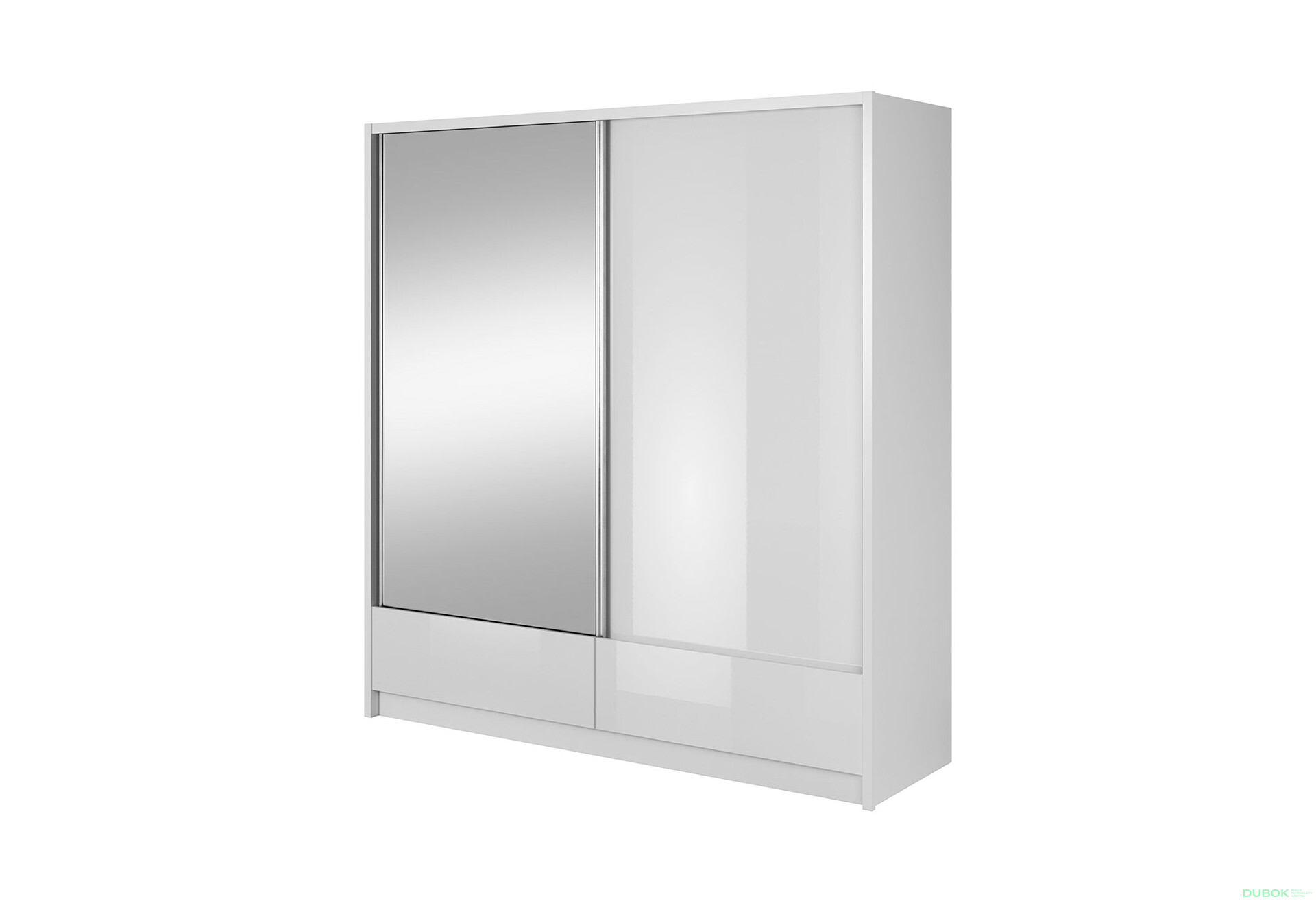 Skříň Aria I 200 bílý / bílý lesk - Fotografie 1 Fotografie 1 - Skříň Aria I 200 bílý / bílý lesk