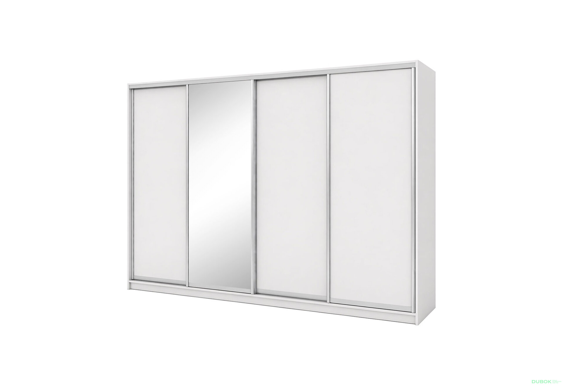 Fotografie 1 - Skříň s posuvnými dveřmi 2400x3000x600 3LTD 1 zrcadlo nymphea alba, profil stříbrný