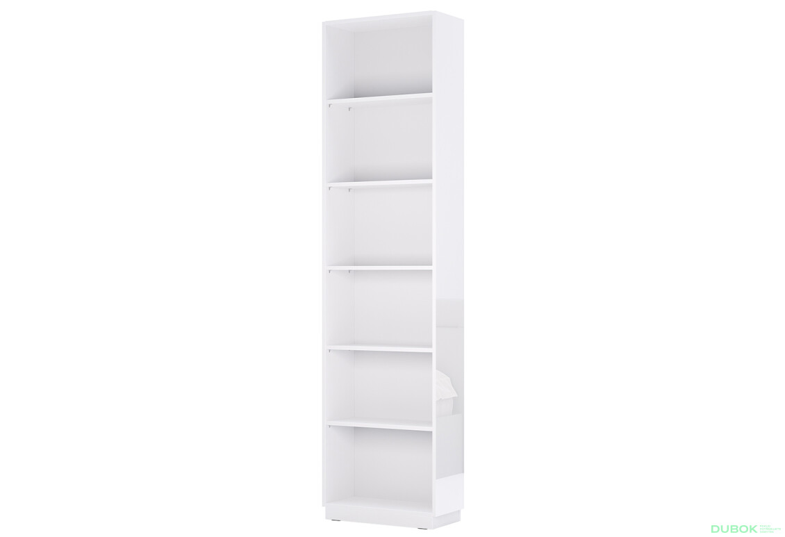 Rohový otevřený regál ke skříni bílý lesk Family - Fotografie 1 Fotografie 1 - Rohový otevřený regál ke skříni bílý lesk Family