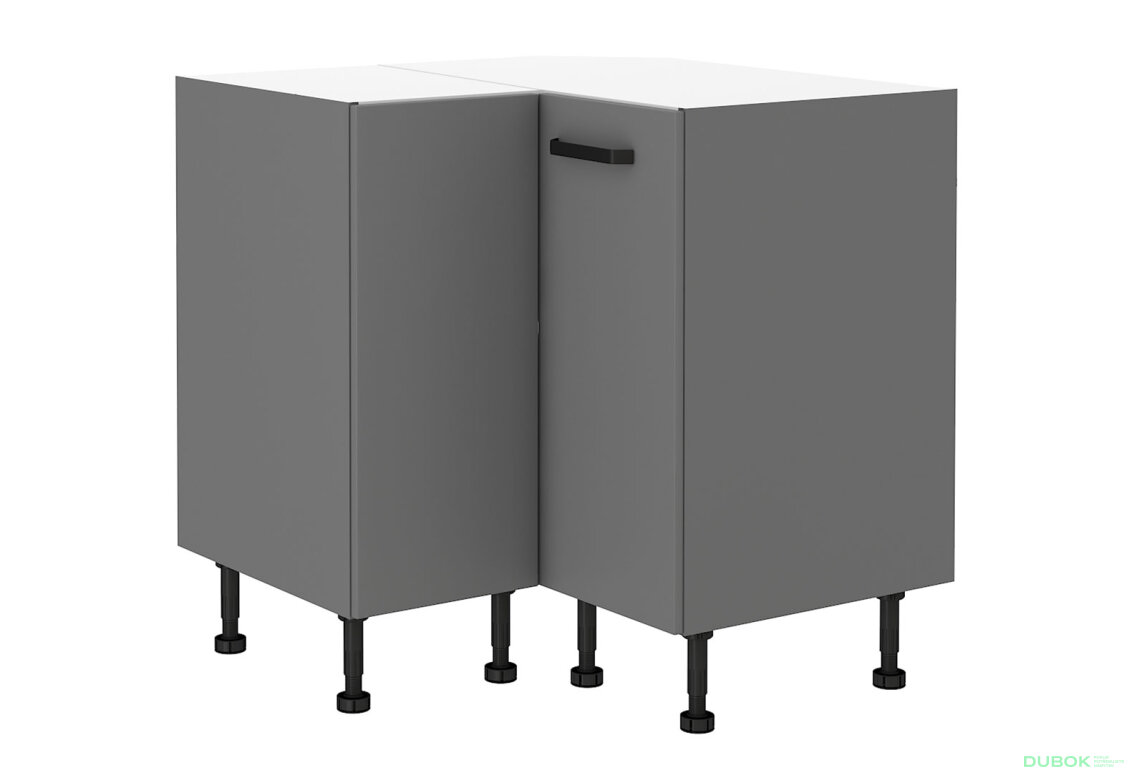 Fotografie 5225 - Kuchyňská sestava 3.3x3.0 m Ava antracit / dub artisan + Nessa antracit Storaz-Lempert