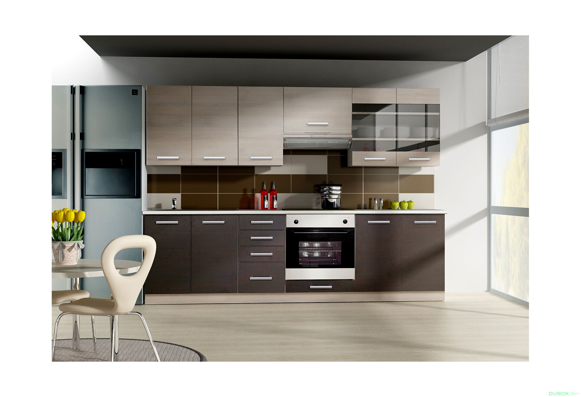 Fotografie 3 - Modulární kuchyně Chamonix dub ferrara / tmavé legno