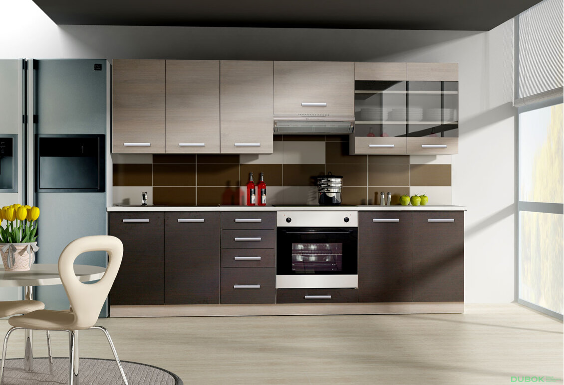 Fotografie 3 - Modulární kuchyně Chamonix dub ferrara / tmavé legno