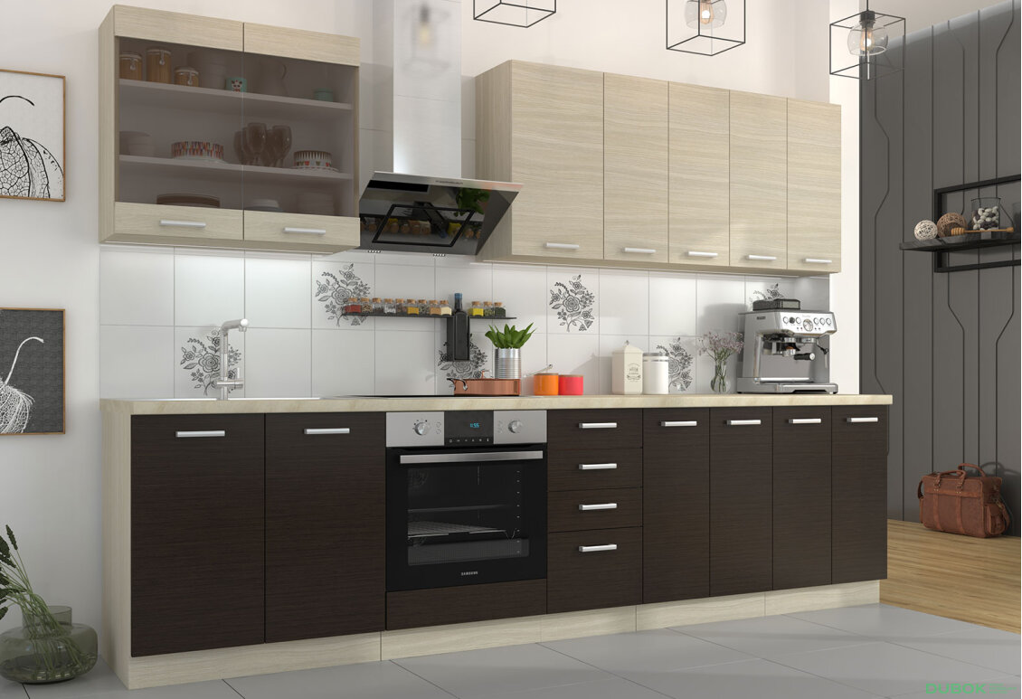 Fotografie 12 - Modulární kuchyně Chamonix dub ferrara / tmavé legno