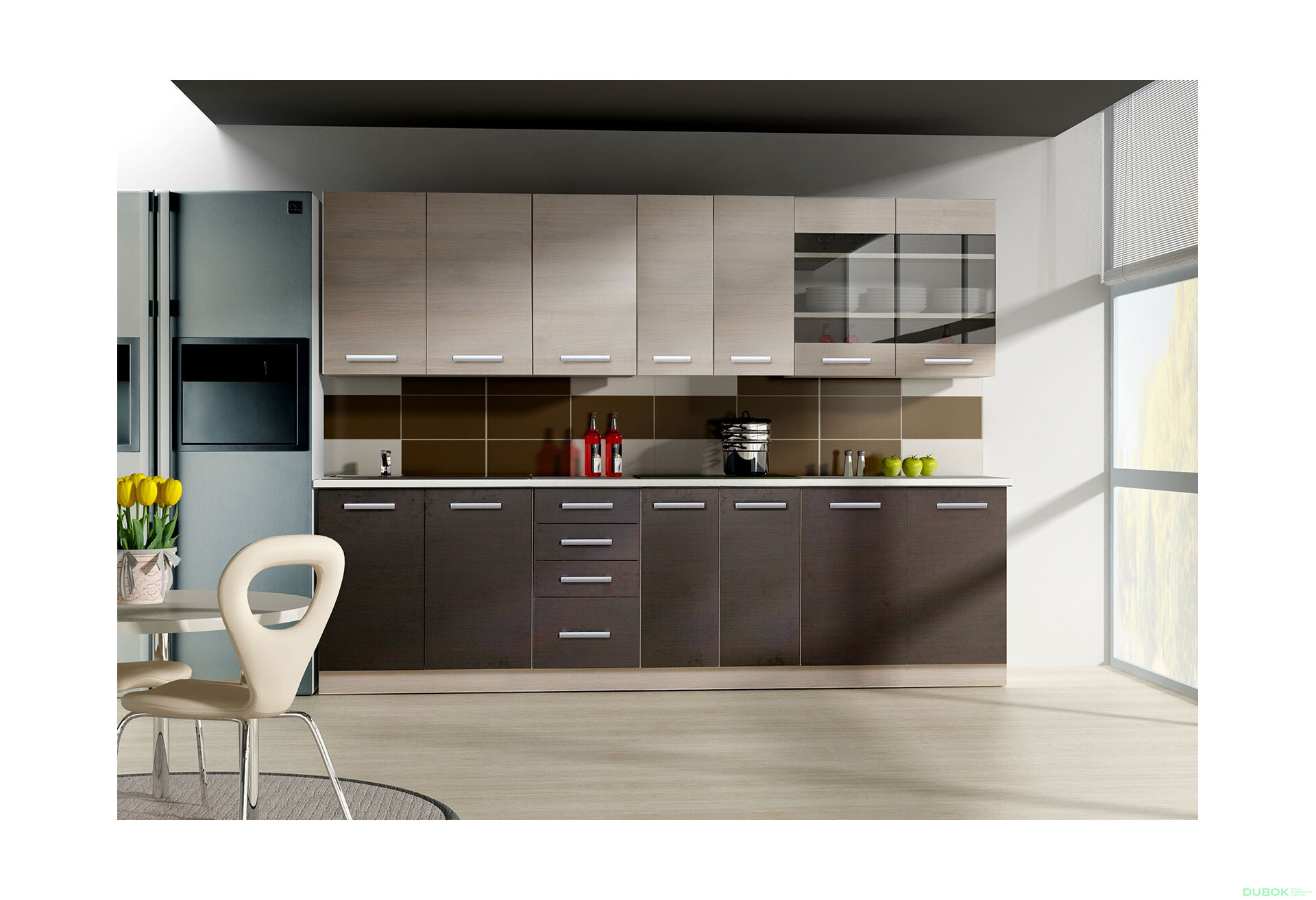 Fotografie 4 - Modulární kuchyně Chamonix dub ferrara / tmavé legno