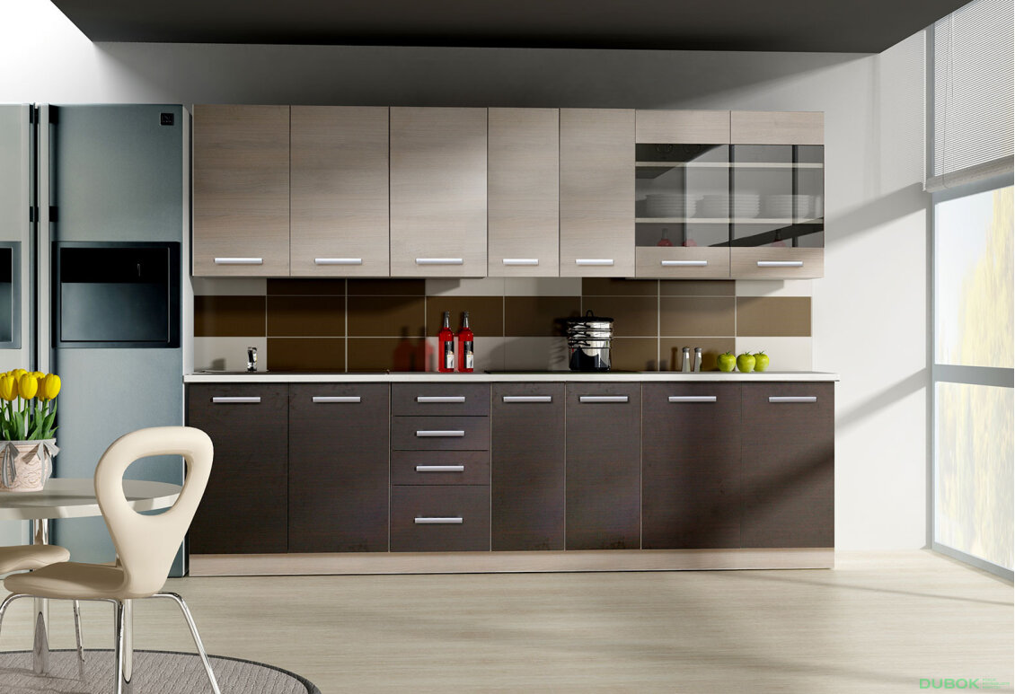 Fotografie 4 - Modulární kuchyně Chamonix dub ferrara / tmavé legno