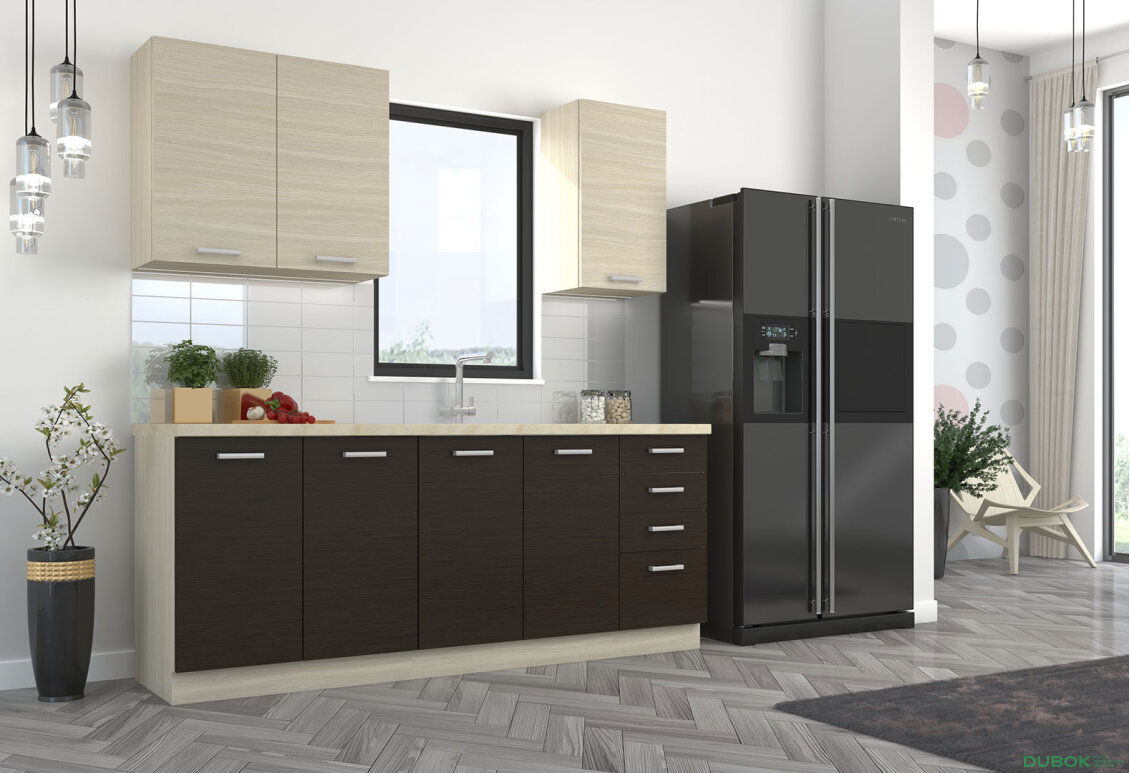 Fotografie 6 - Modulární kuchyně Chamonix dub ferrara / tmavé legno