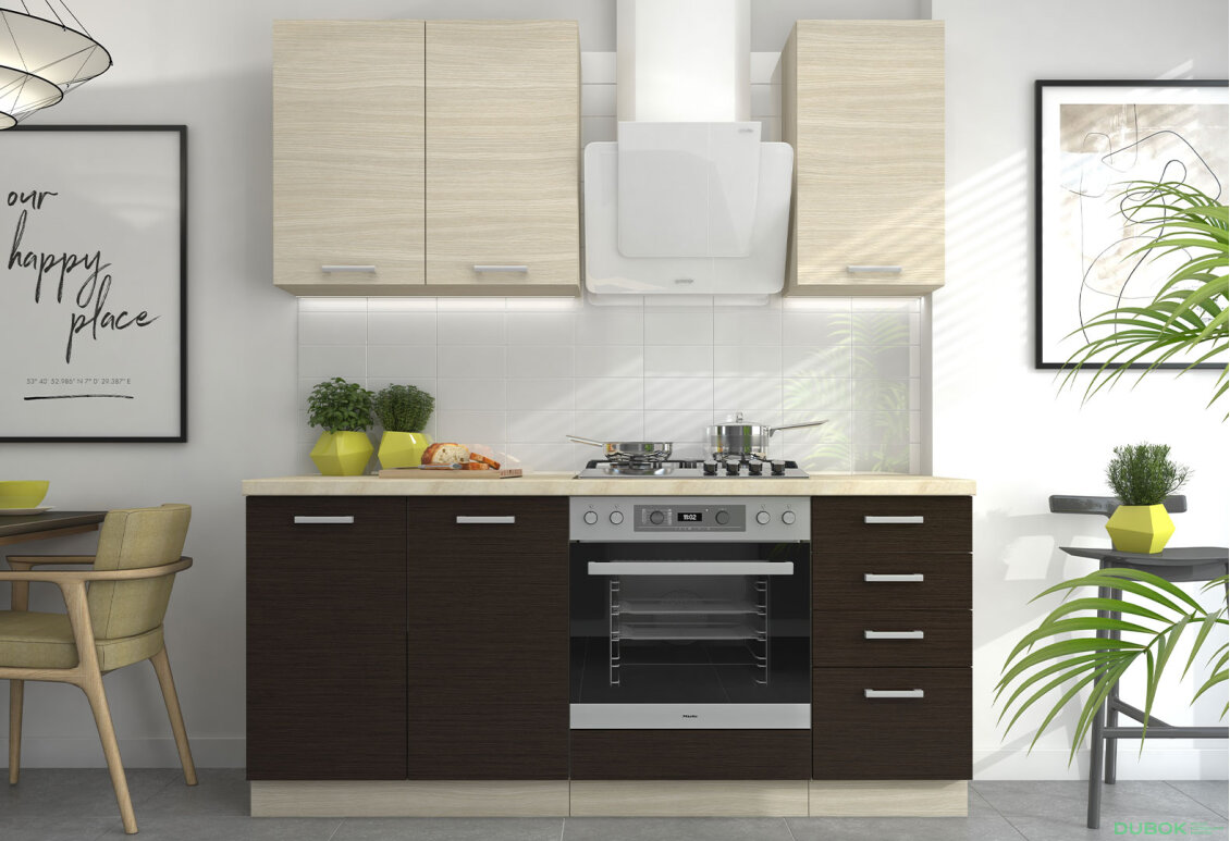 Fotografie 7 - Modulární kuchyně Chamonix dub ferrara / tmavé legno