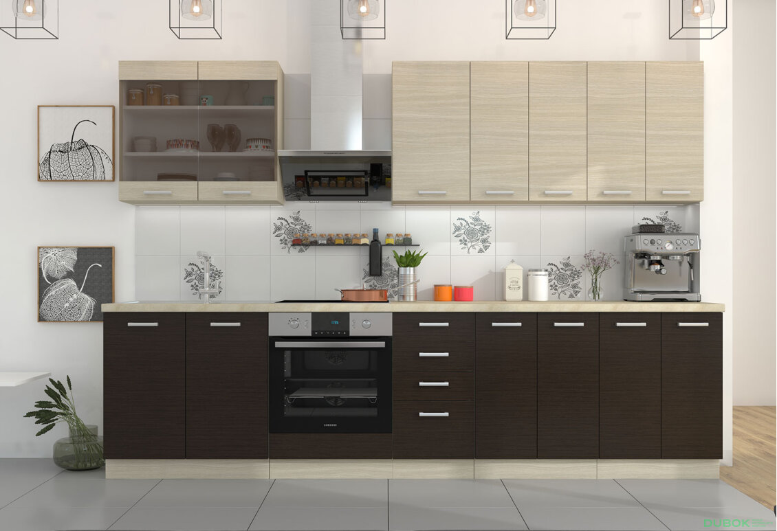 Fotografie 8 - Modulární kuchyně Chamonix dub ferrara / tmavé legno