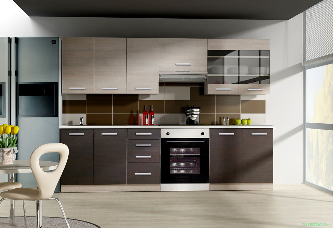 Fotografie 9 - Modulární kuchyně Chamonix dub ferrara / tmavé legno