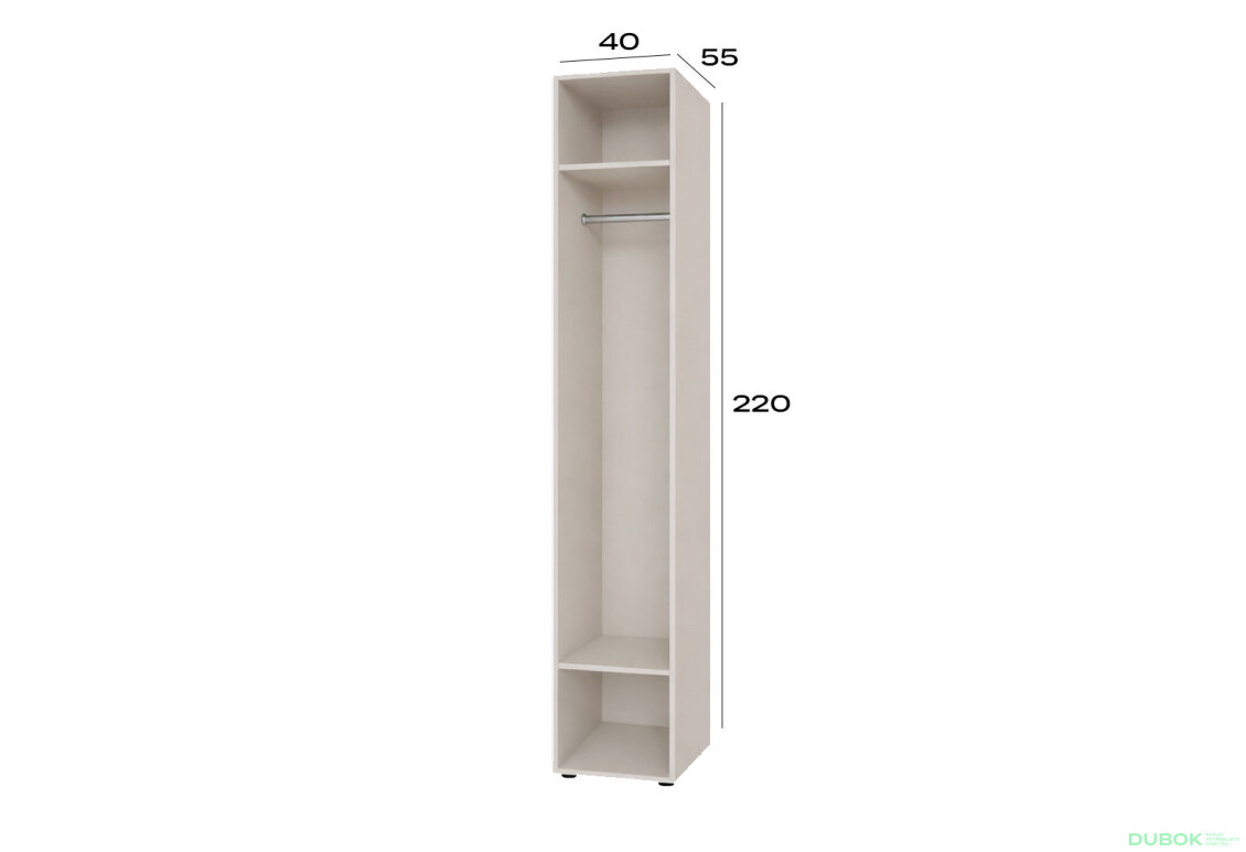 Fotografie 2 - Korpus modul 1 (h-2200*400) kašmír Space