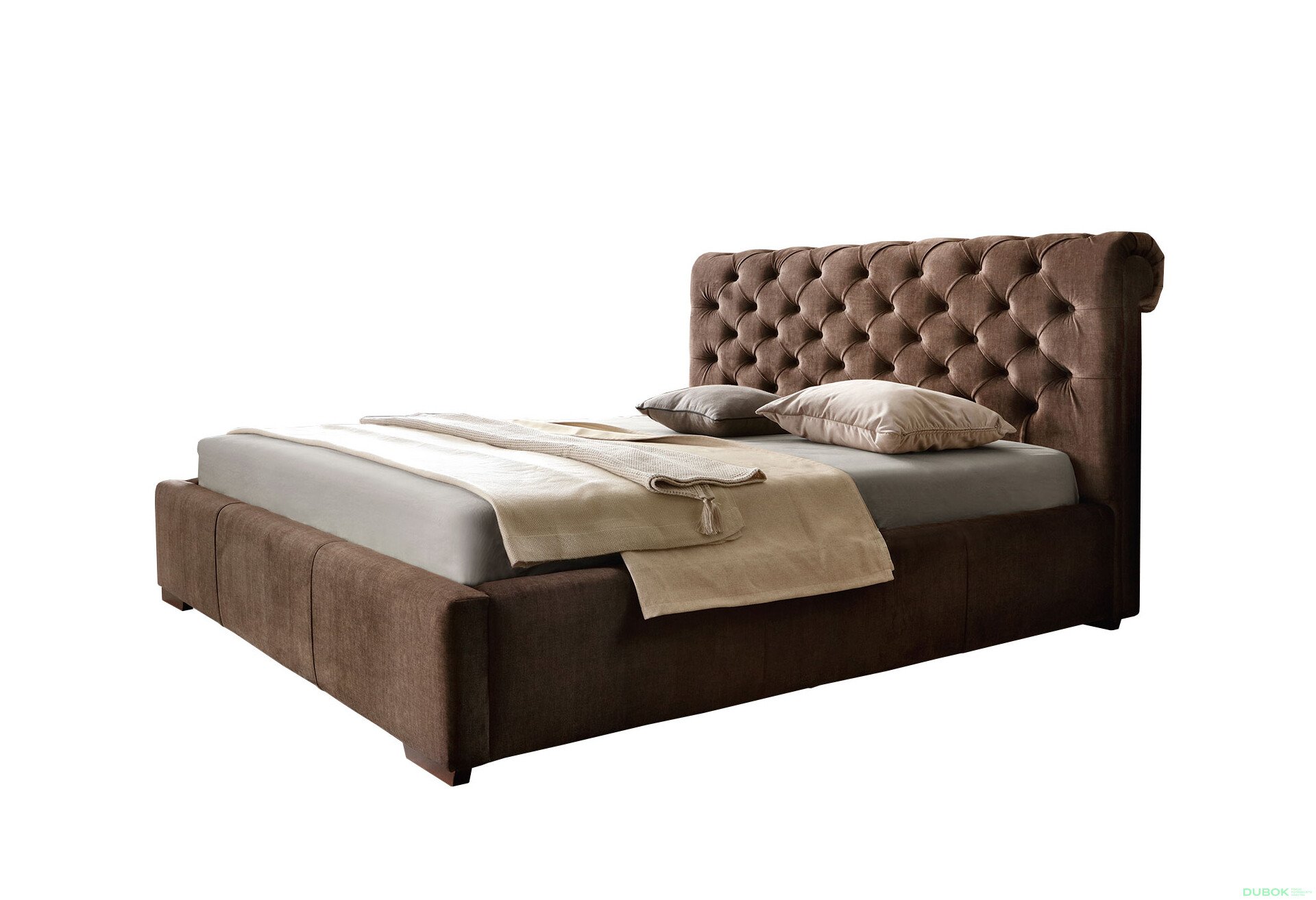 Fotografie 1 - Postel Manchester 160x200 Vogue 6 Sic, podhlavník 106, C4 Ořech