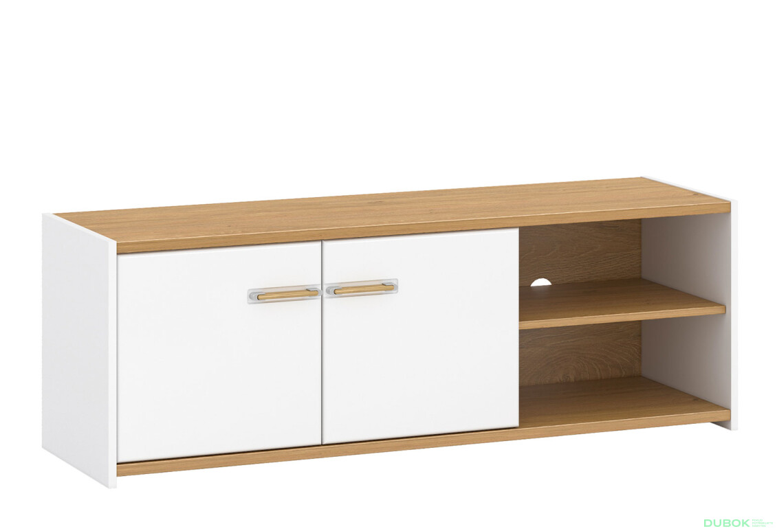 TV stolek 2d/140 bílý mat Adam