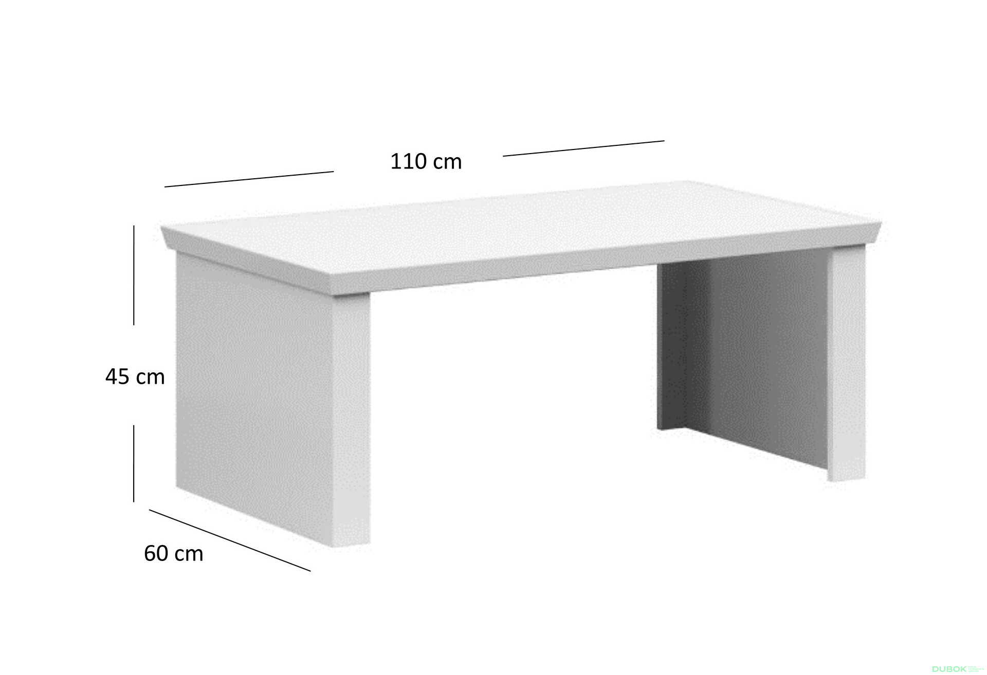 Fotografie 2 - Konferenční stolek 110 bílý Agnes