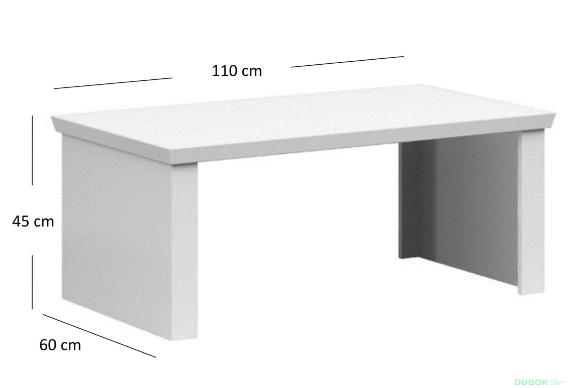 Fotografie 2 - Konferenční stolek 110 bílý Agnes