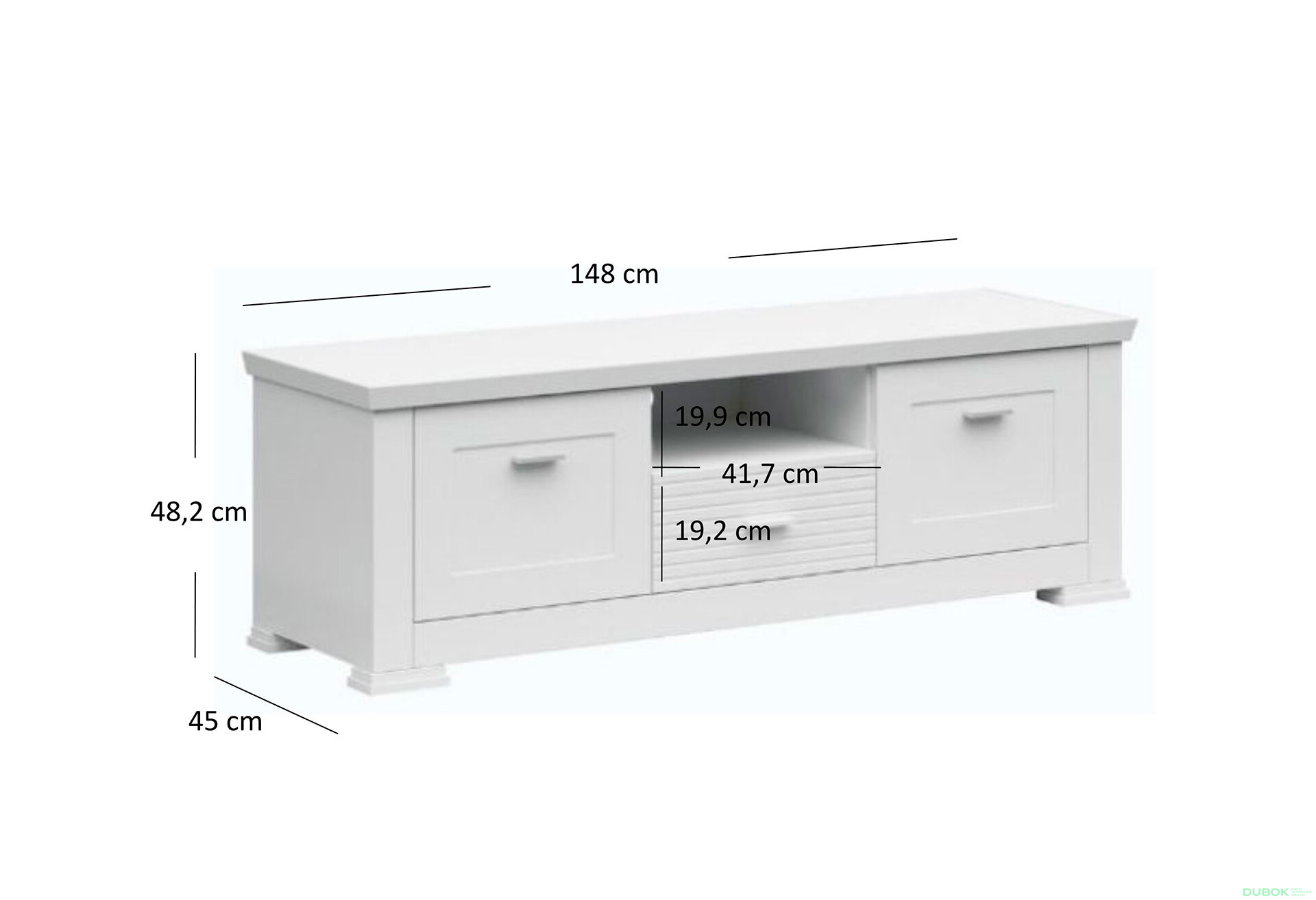 Fotografie 2 - TV stolek 2d1s/150 bílý Agnes