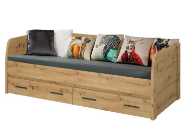 Postel 2s/90x200 s roštem dub artisan Ayson