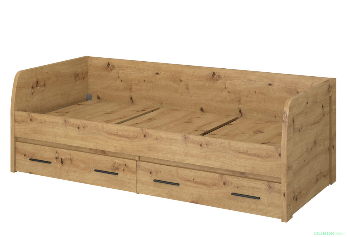 Fotografie 2 - Postel 2s/90x200 s roštem dub artisan Ayson